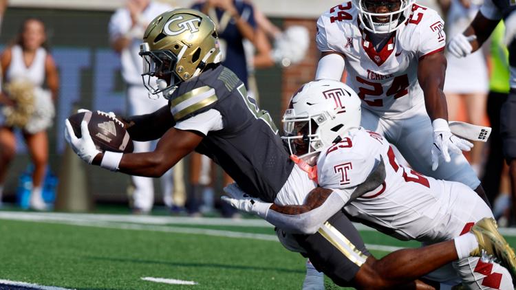 No. 18 Georgia Tech beats Temple 45-24, improves to 4-0