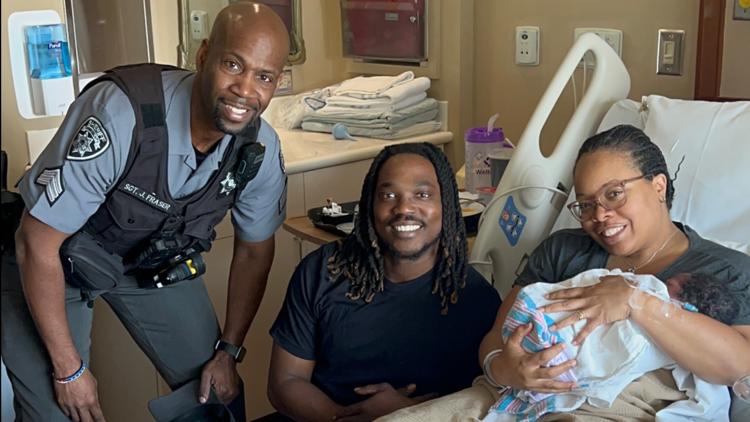 Cobb County sheriff's sergeant helps woman in labor reach hospital for safe delivery