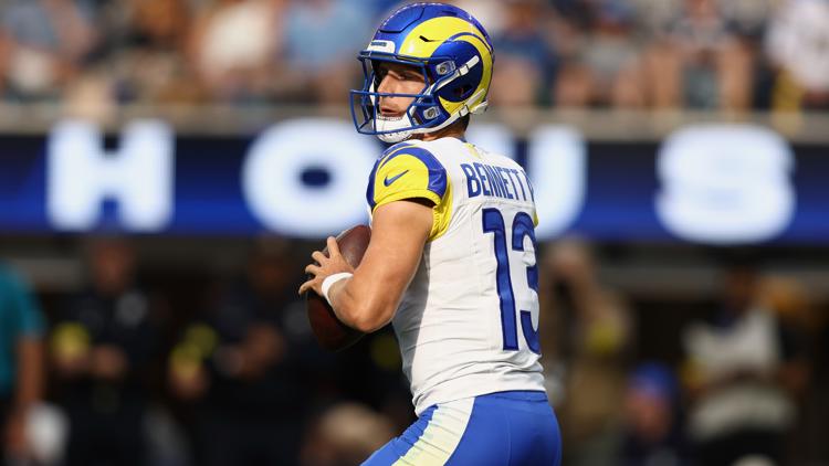 Strong preseason continues for Stetson Bennett with 3 TDs, shaking off mistake to lead Rams to win