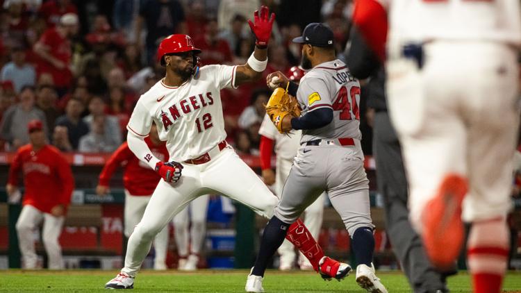 Braves, Angels get into massive brawl as Reynaldo Lopez, Jorge Soler throw punches after pitch