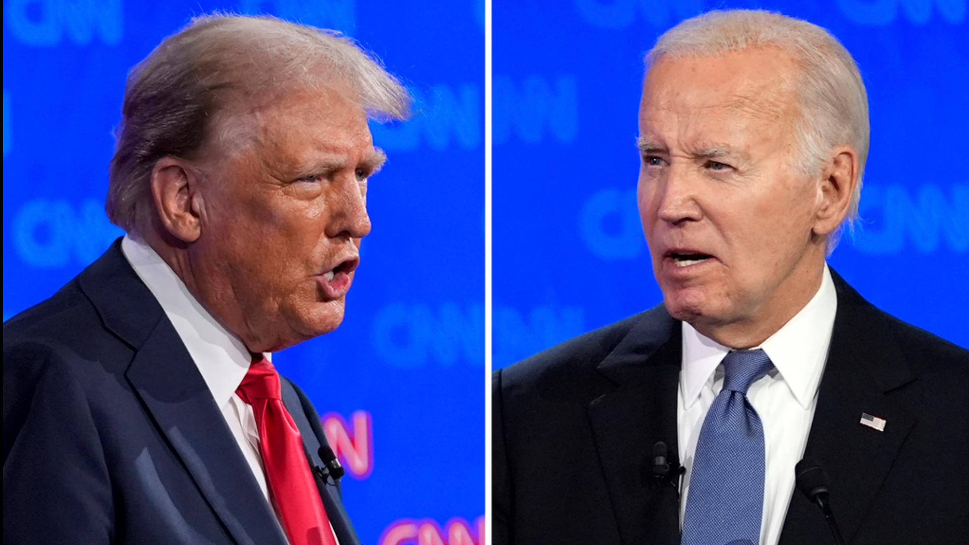 VERIFY fact-checked claims from presidential candidates Donald Trump and Joe Biden during their first debate for the 2024 general election.