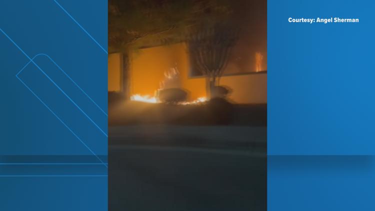 Video shows fire outside Dillard's at Mall of Georgia