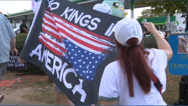 Hundreds march in 'No Kings' protest in DeKalb Co.