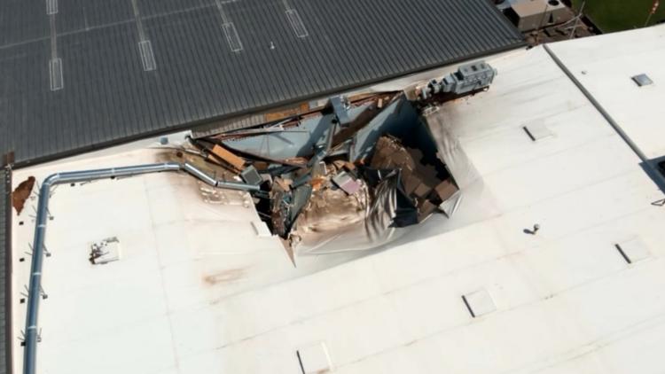 4 hurt after roof collapse at medical glue facility in Forsyth County, fire officials say