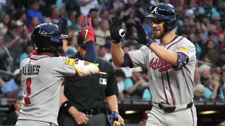 Braves overcome Suárez's 4 HRs, rally for 8-7, 10-inning victory over Diamondbacks