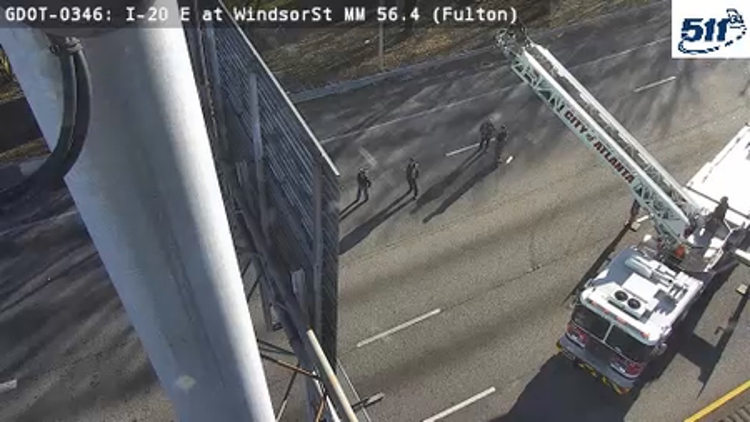 Police activity temporarily shuts down all lanes on I-20E in Fulton County