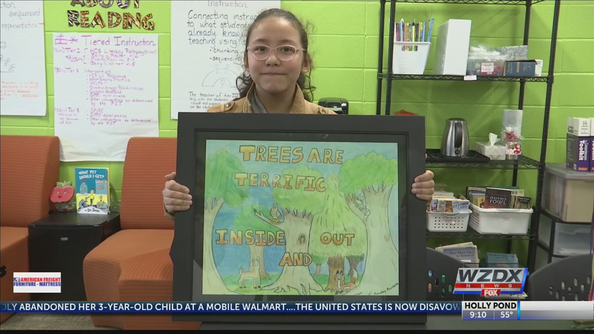 Kaiday Barrera, a fifth grader at Whitesburg P-8 school, placed first in the State Arbor Day Poster Contest.