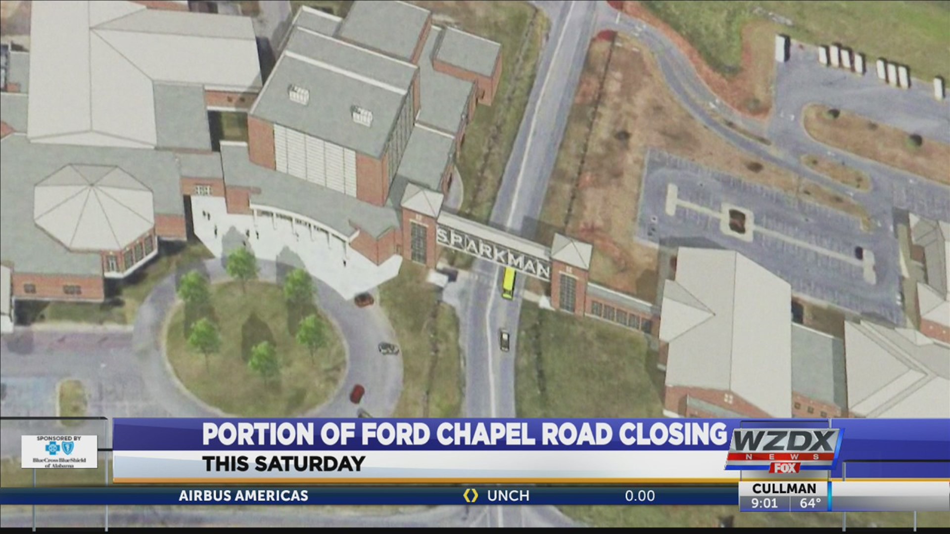 The sky bridge will allow students to walk from Sparkman 9th Grade Academy to Sparkman High School without having to cross Ford Chapel Road, but this new path for students won't come without construction.