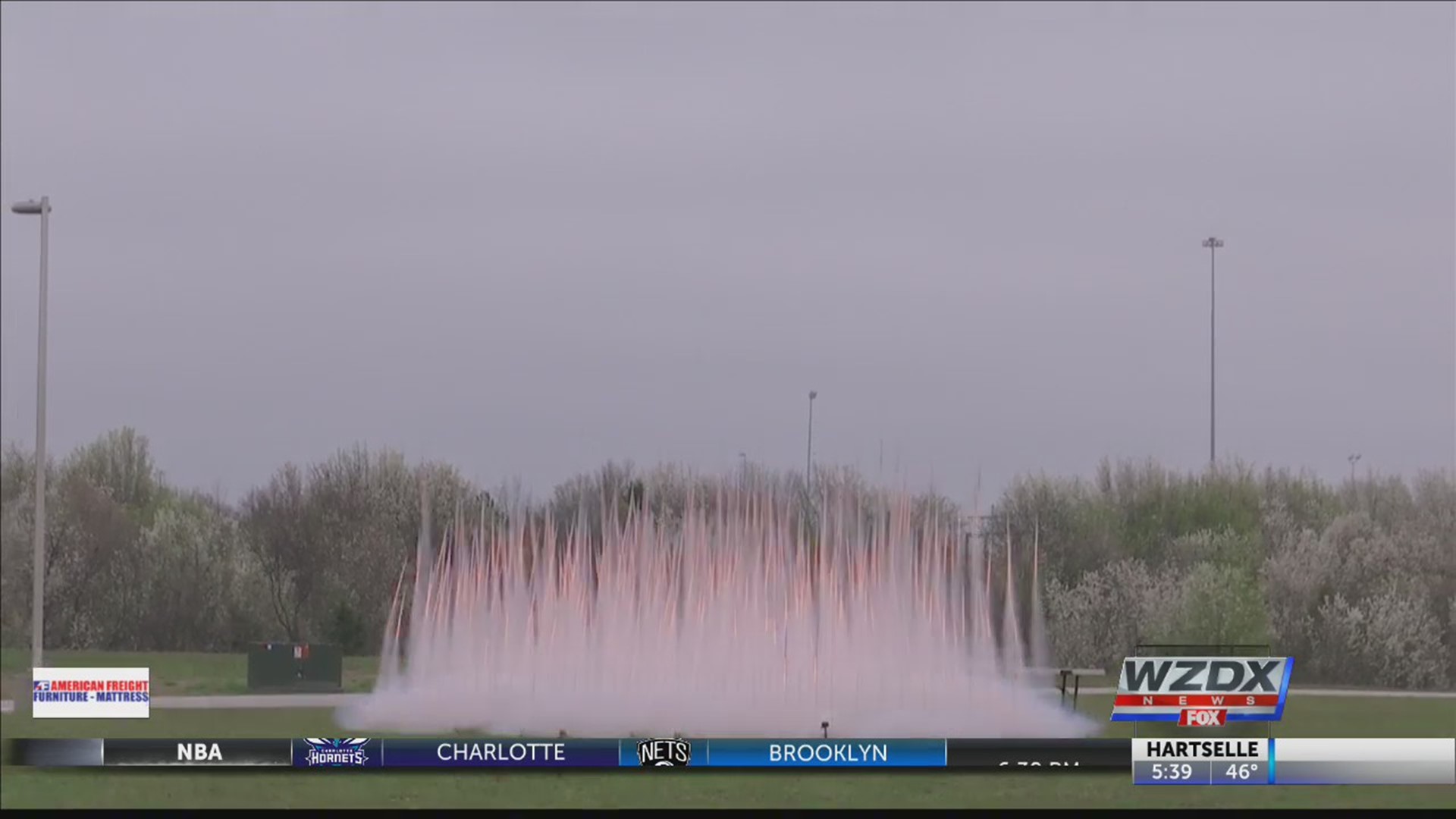 The U.S. Space & Rocket Center blasted off with 300 mini rockets to prepare for their world record breaking attempt of 5,000 rockets in July.