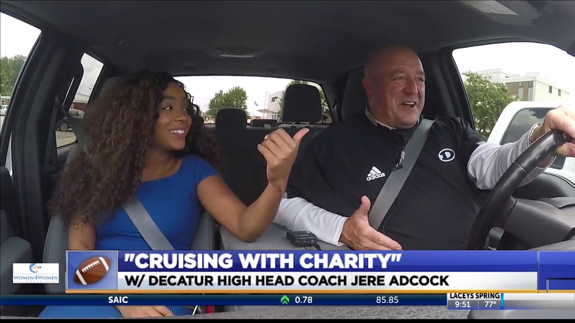 Charity Chambers with Decatur head coach Jere Adcock