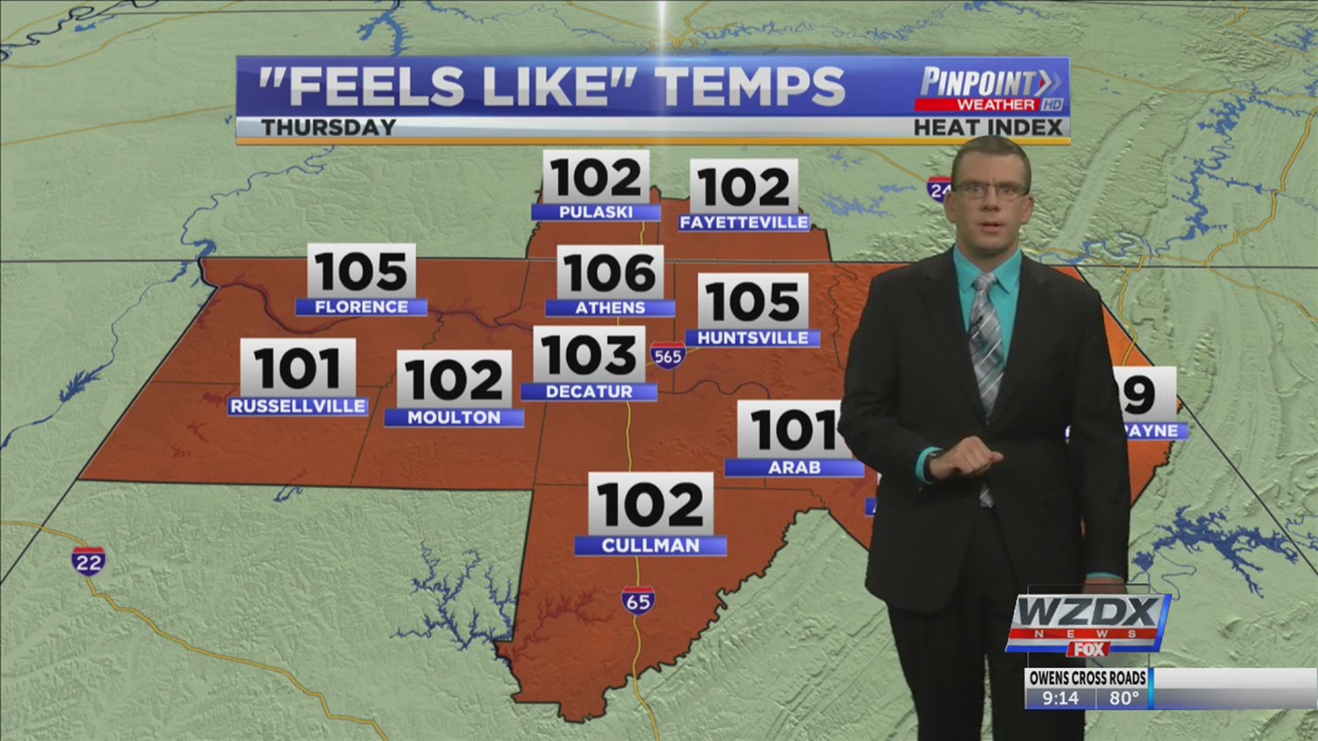 Temperatures are on the rise and take the heat index right along with it. Potentially dangerous heat to close the week. Cooler air is in the 7-day though. Check out tonight's forecast for all the details.