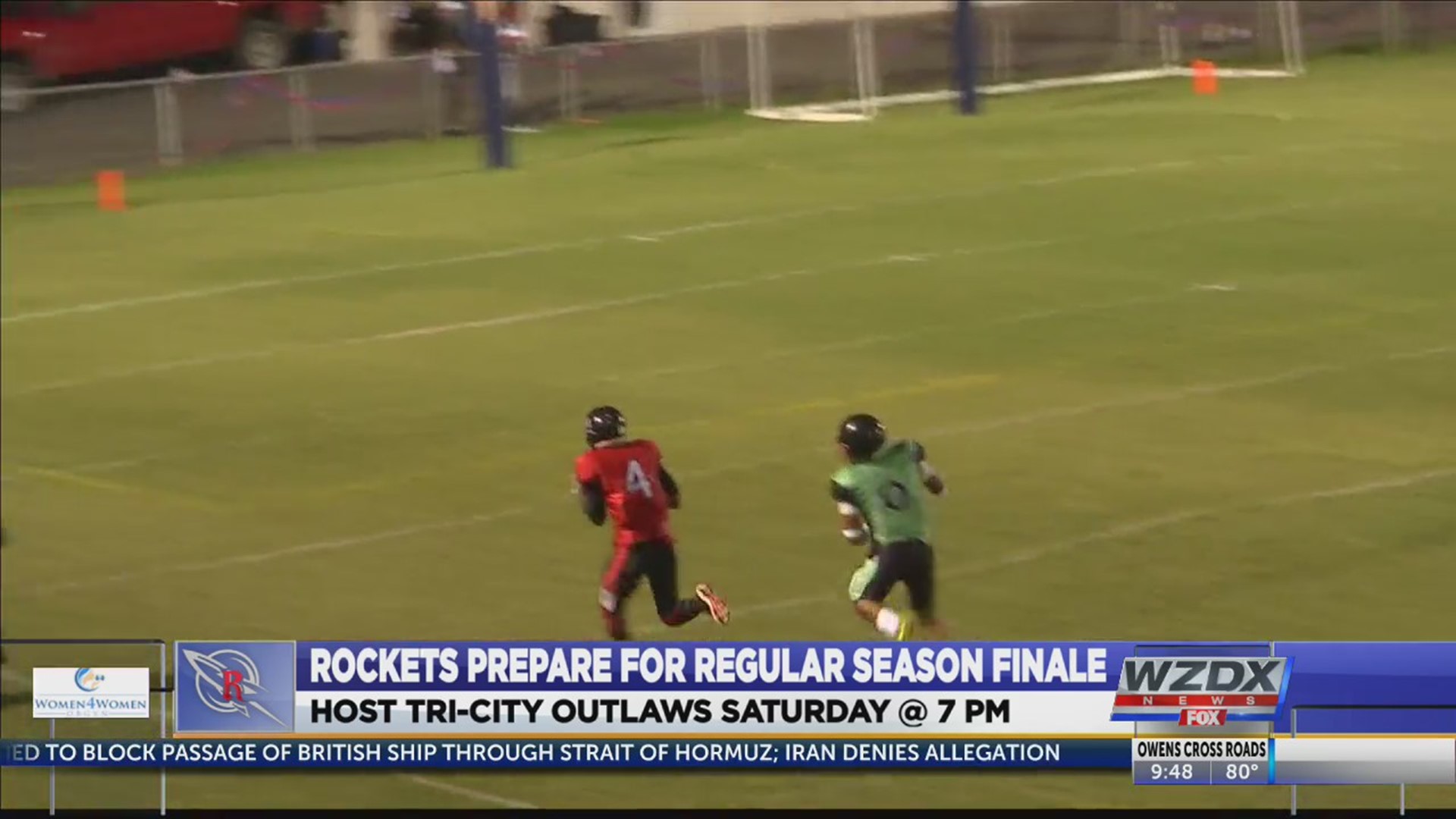 The Huntsville Rockets will play their final home game of the regular season this Saturday against the Tri-City Outlaws
