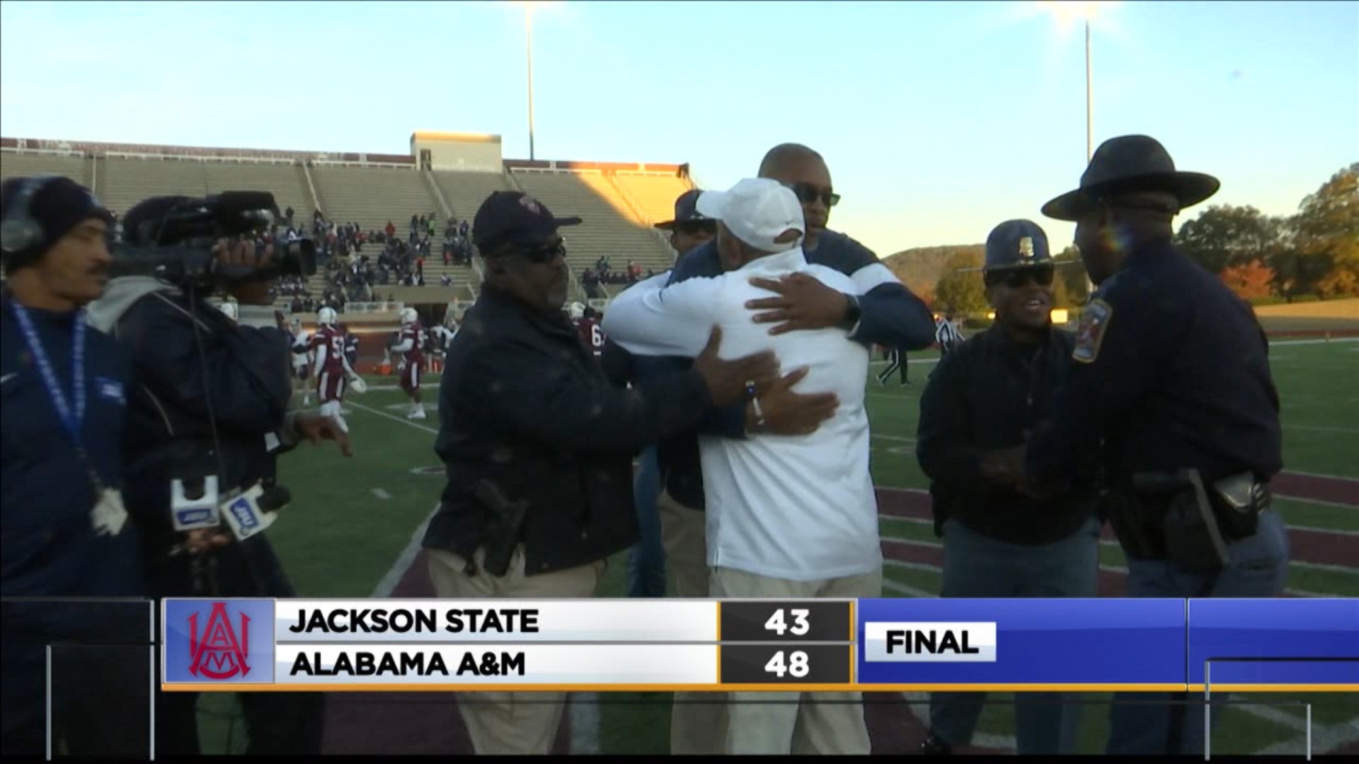 Aqeel Glass threw four touchdown passes, including two in the final four minutes, to rally Alabama A&M to a 48-43 victory over Jackson State on Saturday.