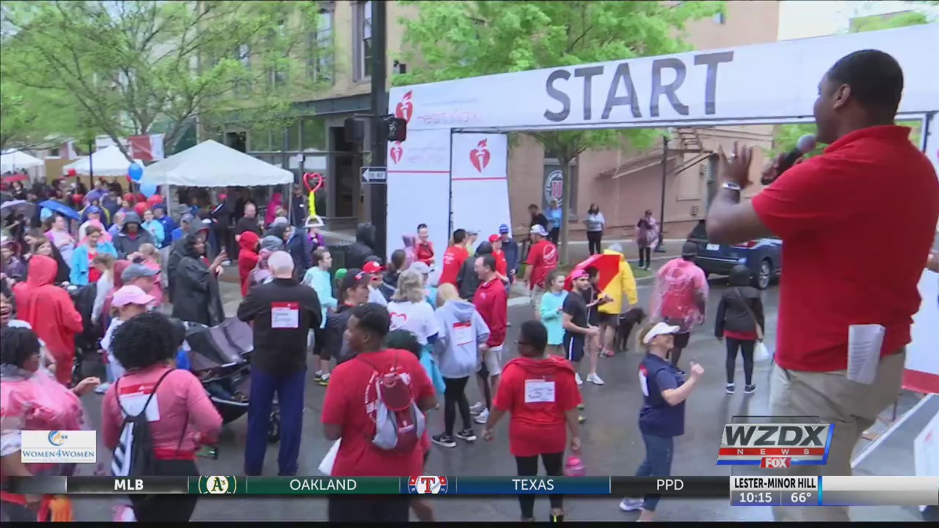 Folks hit the downtown for the 2019 Heart and Stroke Walk Saturday morning.