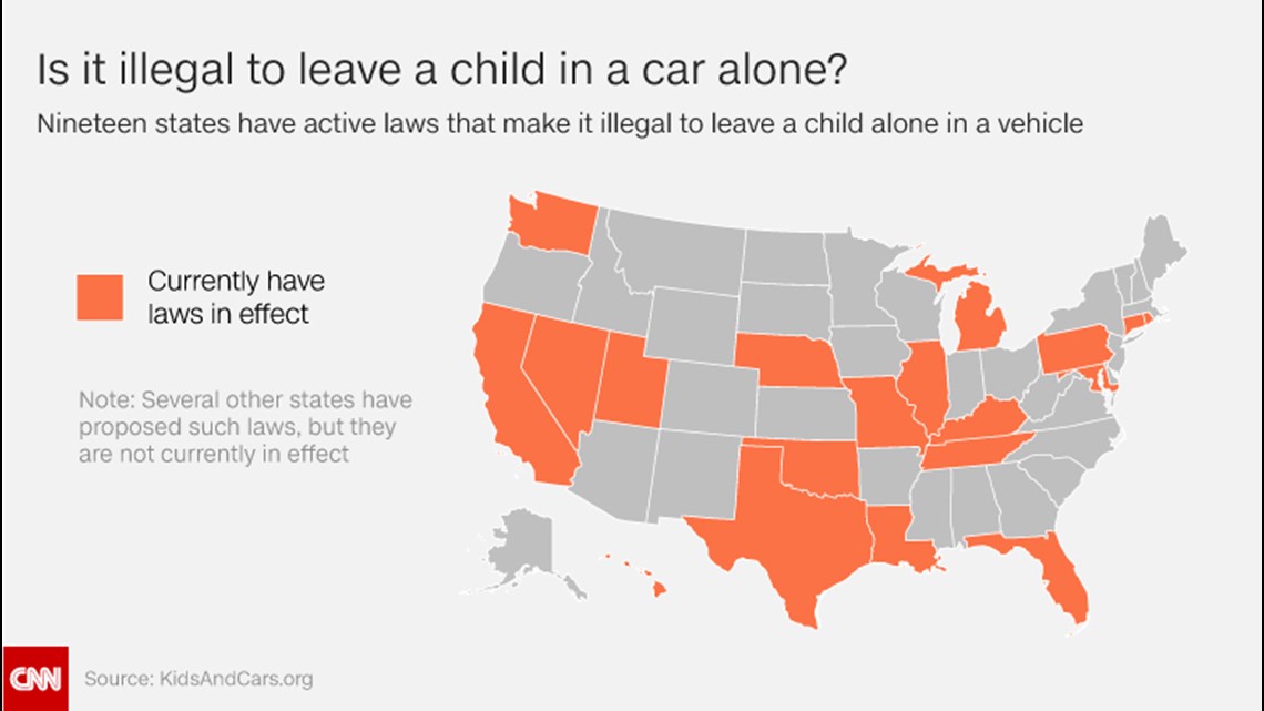 Is it illegal to leave a child alone in a car in Alabama