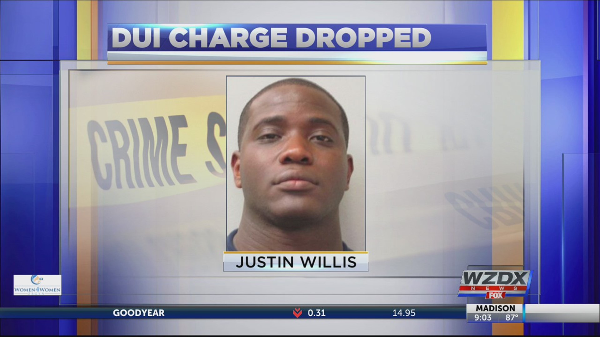 The DUI charge filed against a Huntsville Police officer has been dismissed.