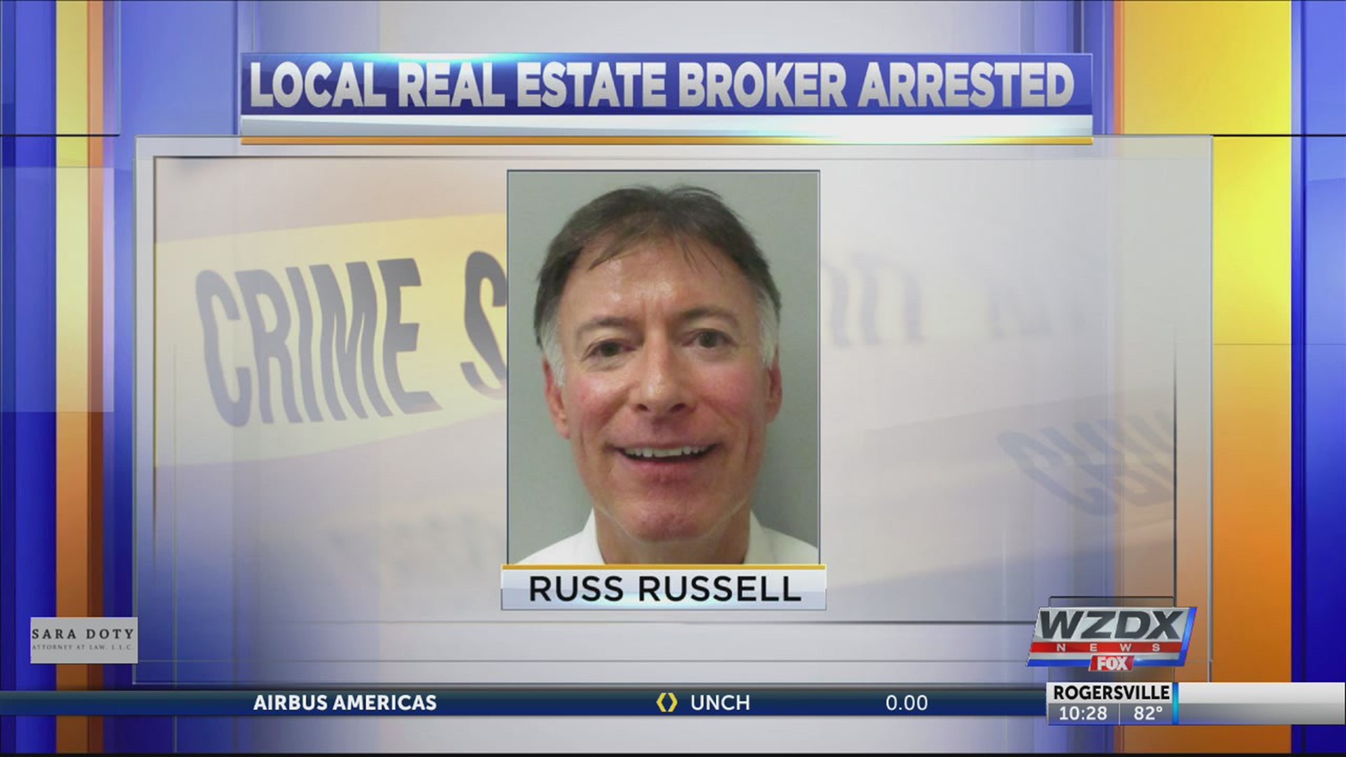 Prominent realtor Russ Russell was arrested and charged with harassment.