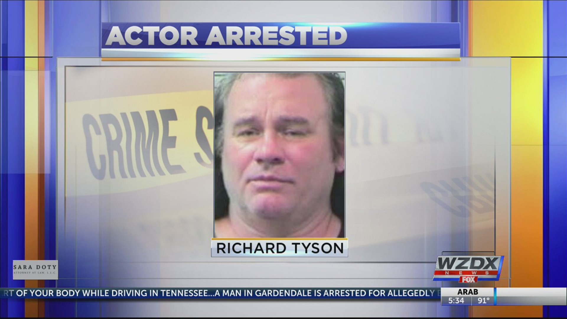 Hollywood actor and Mobile native Richard Tyson was arrested Wednesday.