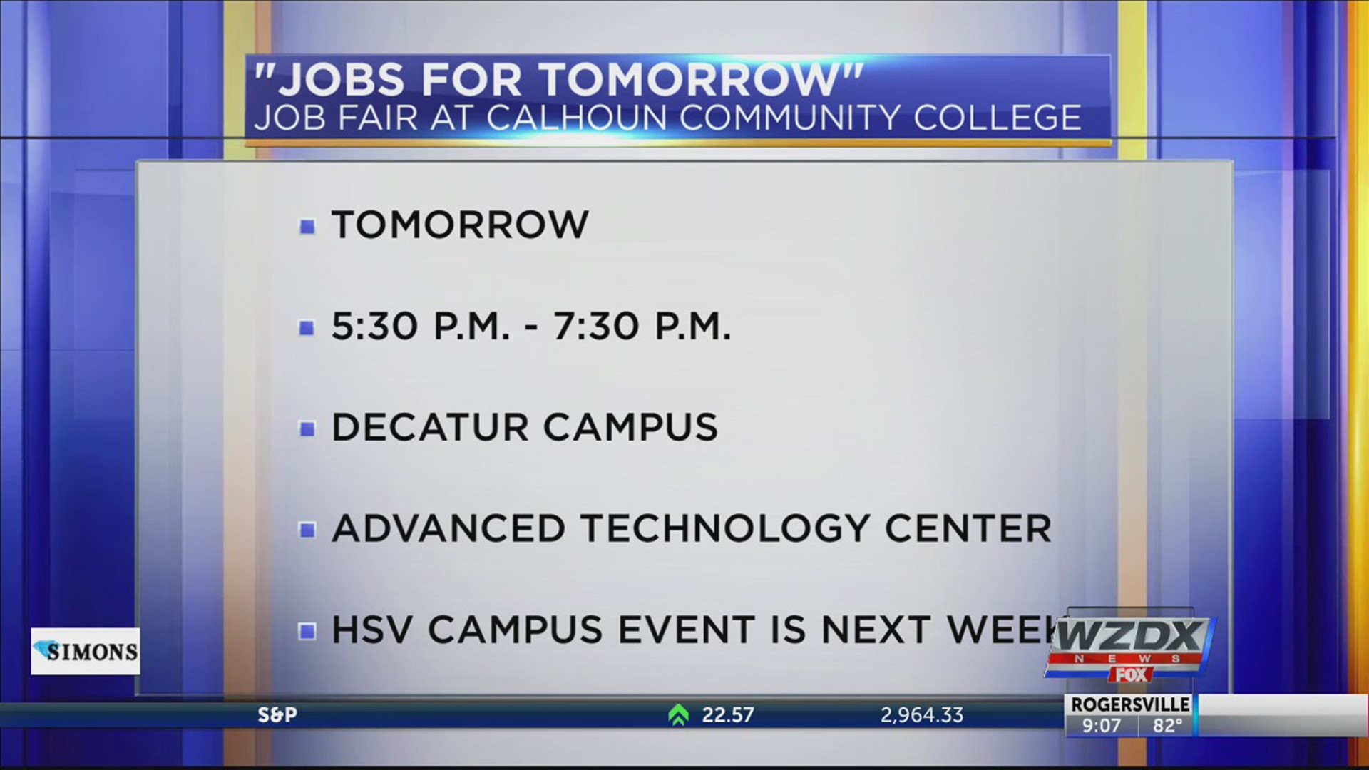 Calhoun Community College is hosting a job fair Tuesday as part of their Jobs for Tomorrow event series.