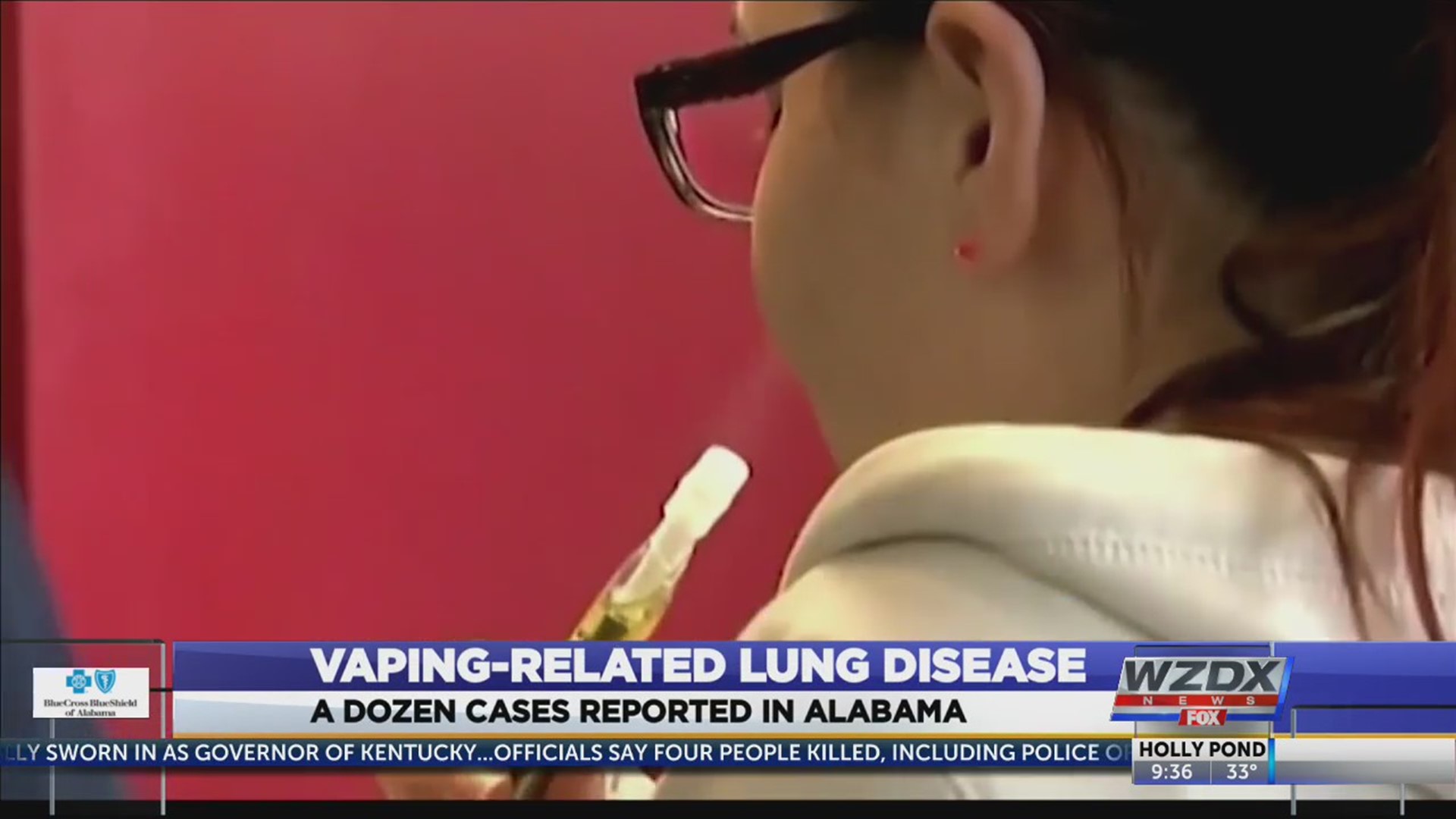 According to the Alabama Dept. of Public Health, as of December 4, 2019, the Alabama Department of Public Health (ADPH) has 12 cases of lung disease associated with e-cigarette product use, or vaping. The 12 cases will be included in the CDC national counts.