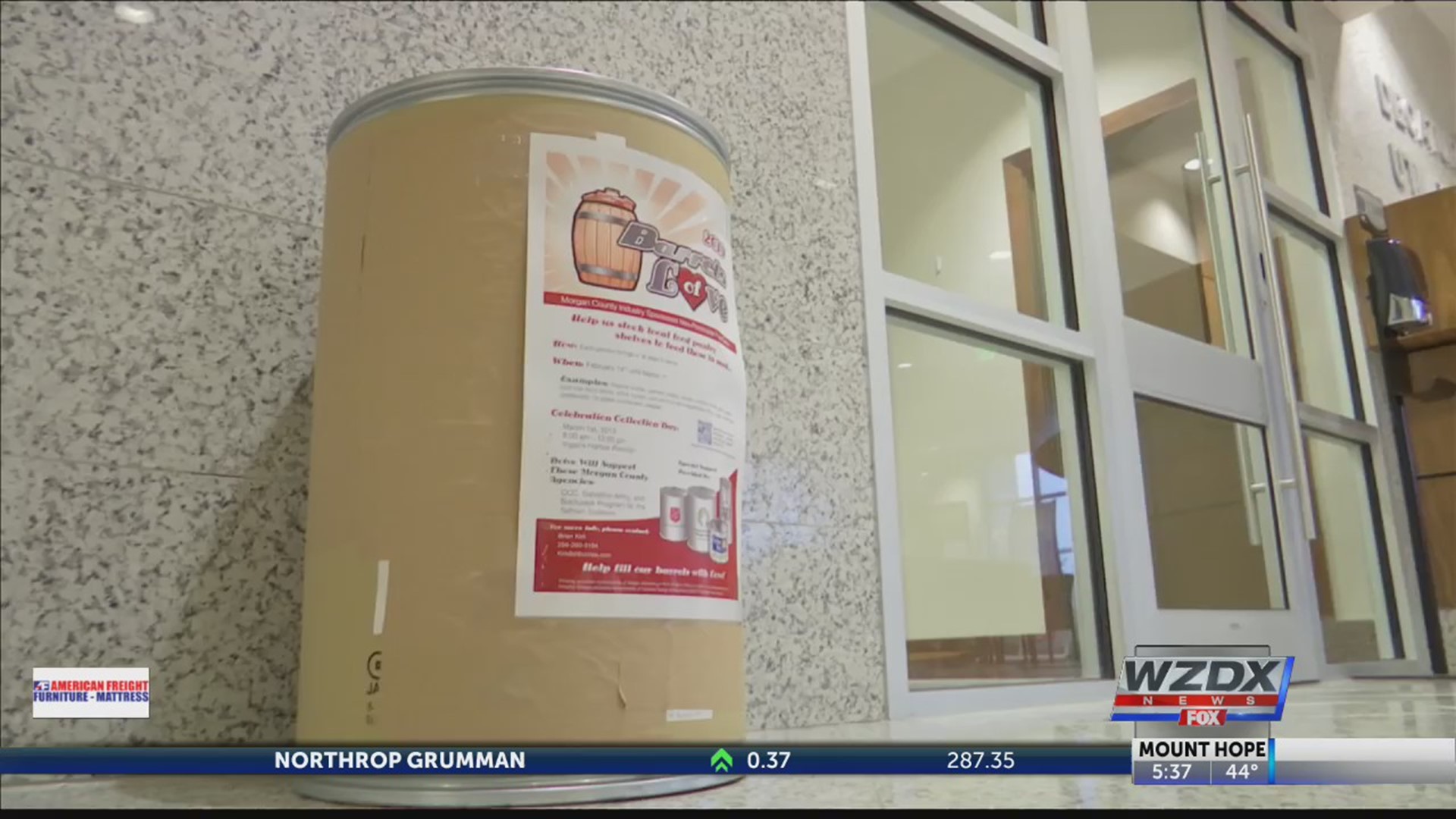 Businesses in Decatur need your help collecting donations for the Barrels of Love food drive.