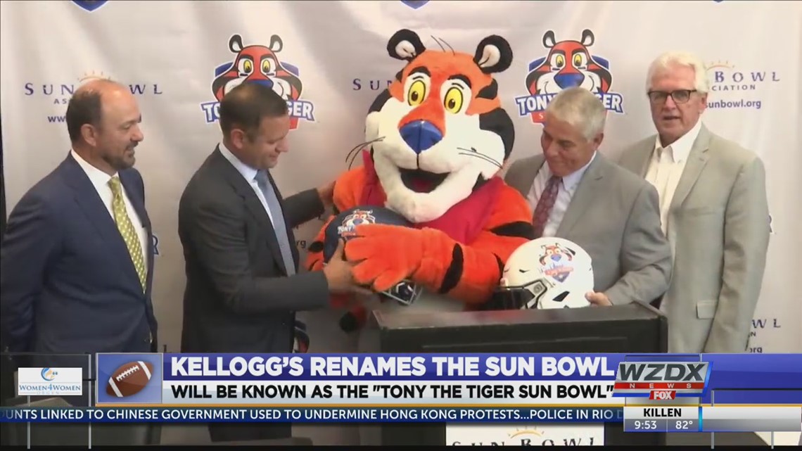 The “Tony the Tiger Sun Bowl” is now the name of a real college