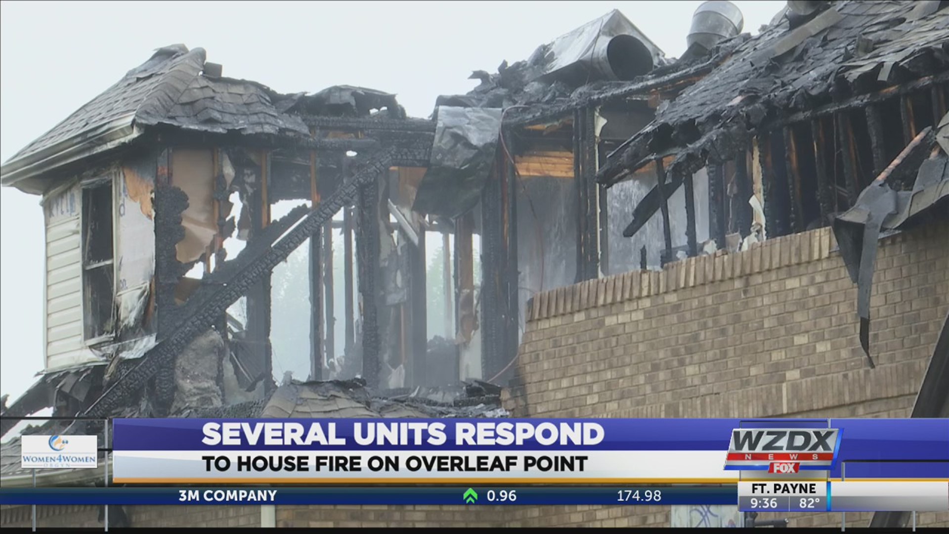 A home on Overleaf Point is heavily damaged after a fire broke out this morning.