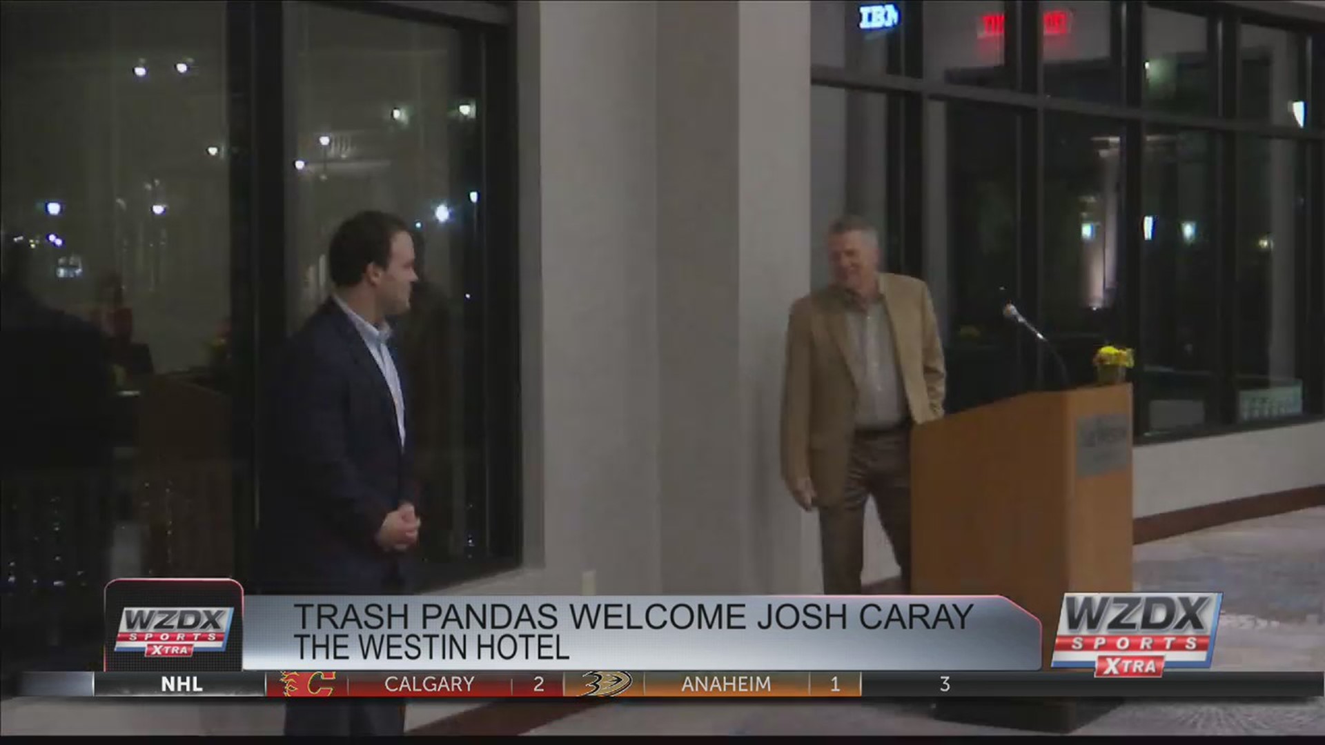 The Rocket City Trash Pandas and members of the local community gathered at The Westin Thursday to welcome Josh Caray to the city. Caray is the first voice of the organization.