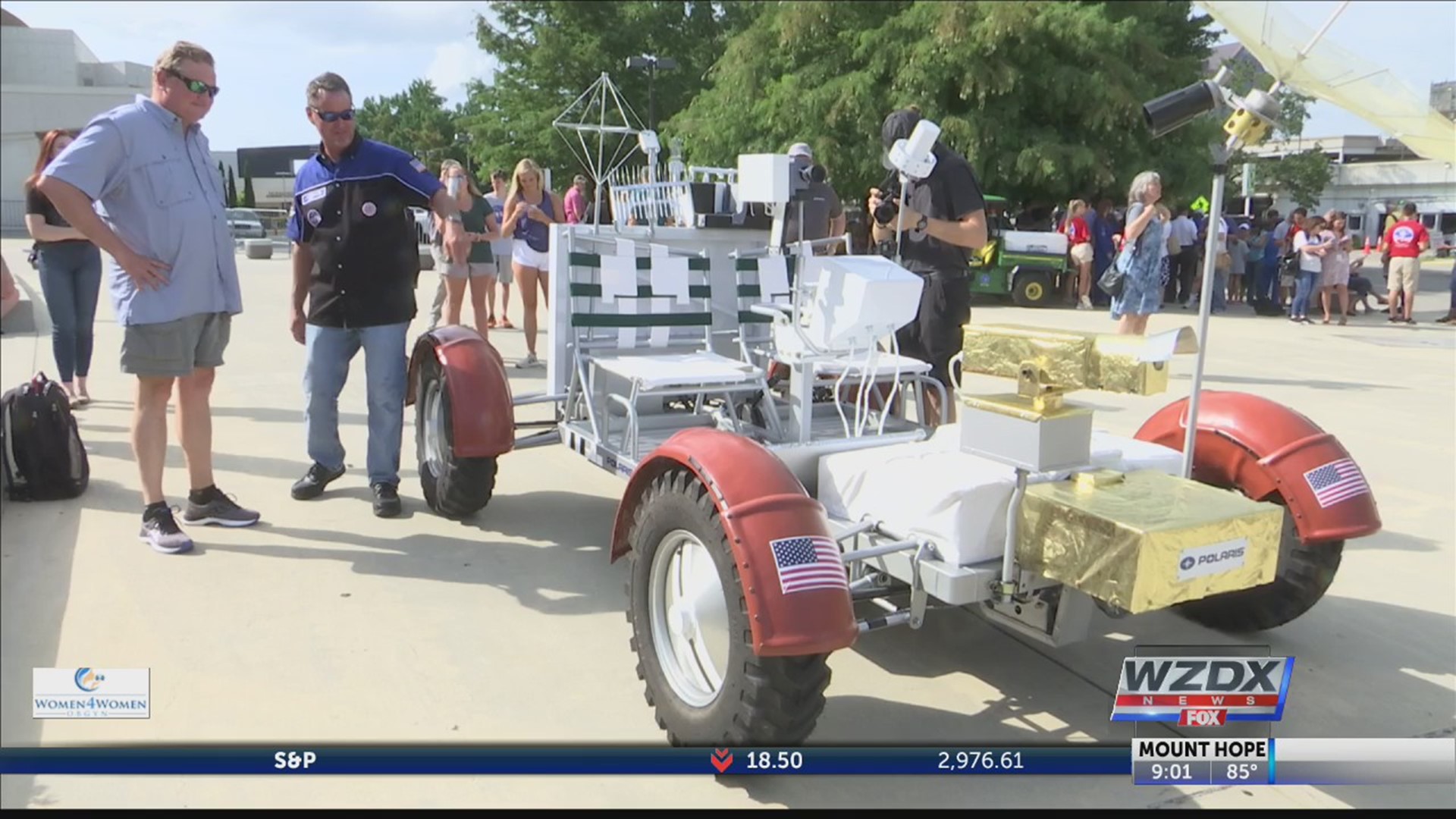 A replica of the lunar rover hit the streets of Downtown Huntsville Friday.