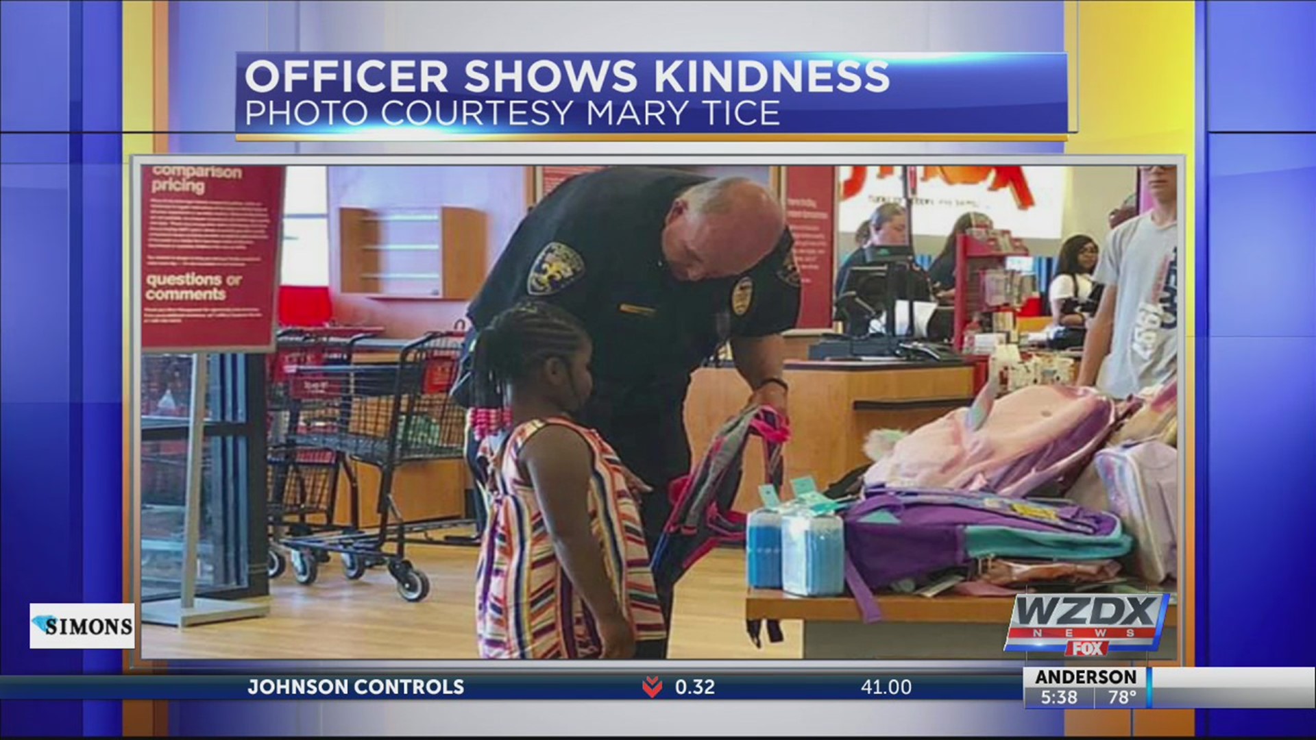 This Florence police officer bought a little girl a backpack.