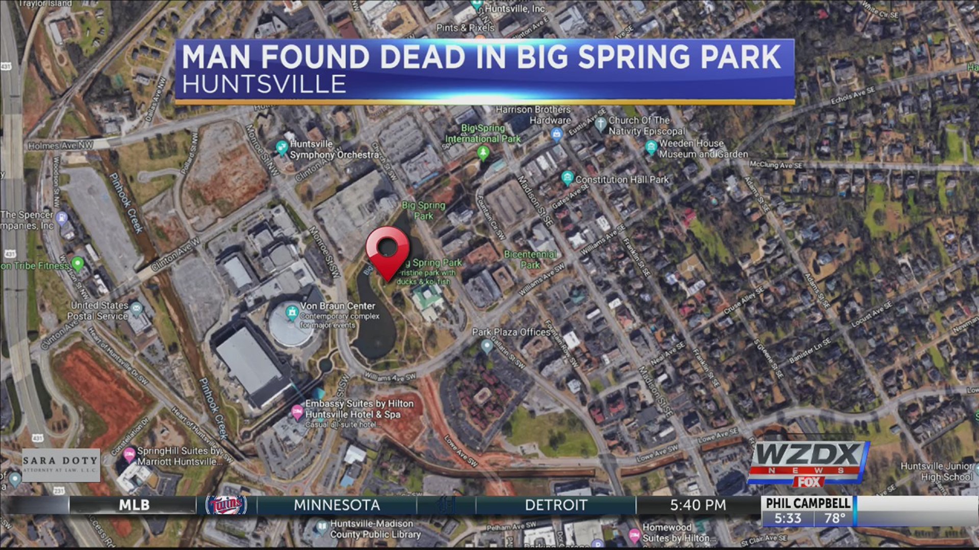 Huntsville Police are investigating the death of a man found in the water in Big Spring Park.
