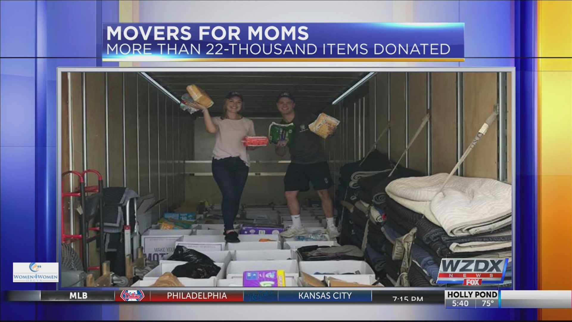 For the past two months, Two Men and a Truck have been collecting donations for moms living in domestic abuse or homeless shelters.