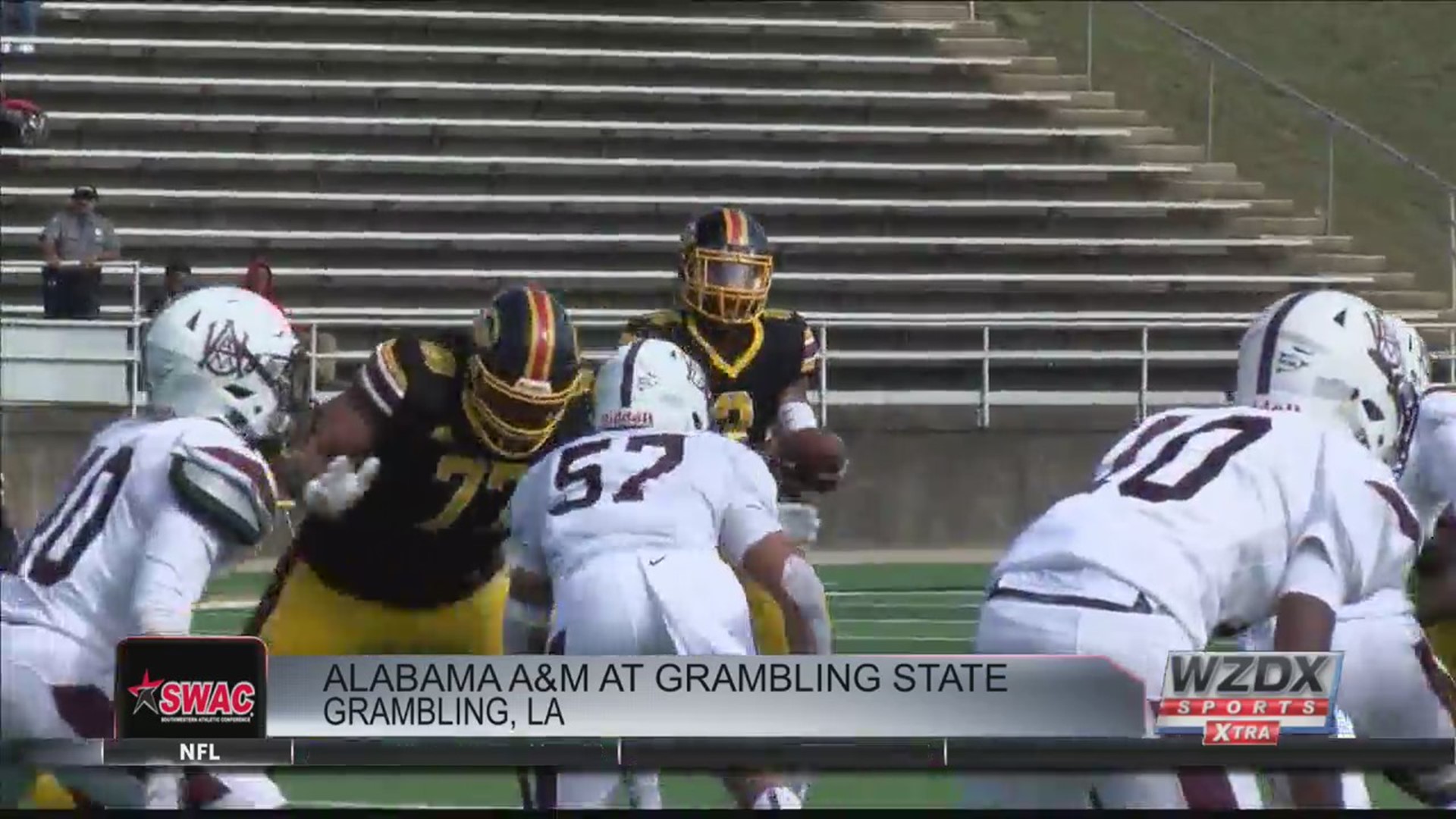 Jakarie Nichols gave Grambling the lead on a TD run with 2:11 left and Koby Foster secured the win with a fumble recovery returned for a touchdown with 52 seconds left as the Tigers beat Alabama A&M 23-10 on Saturday.