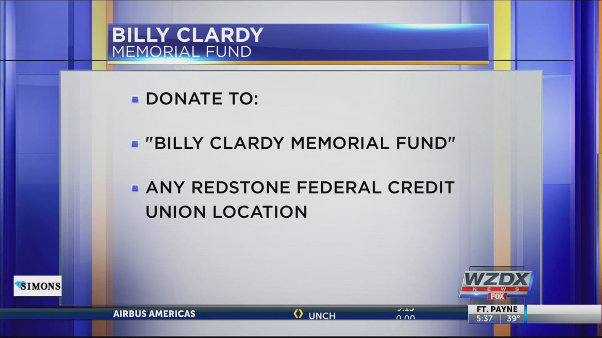 A memorial fund has been set up at Redstone Federal Credit Union to help the family of Huntsville Police Officer and STAC Agent Billy Clardy III.