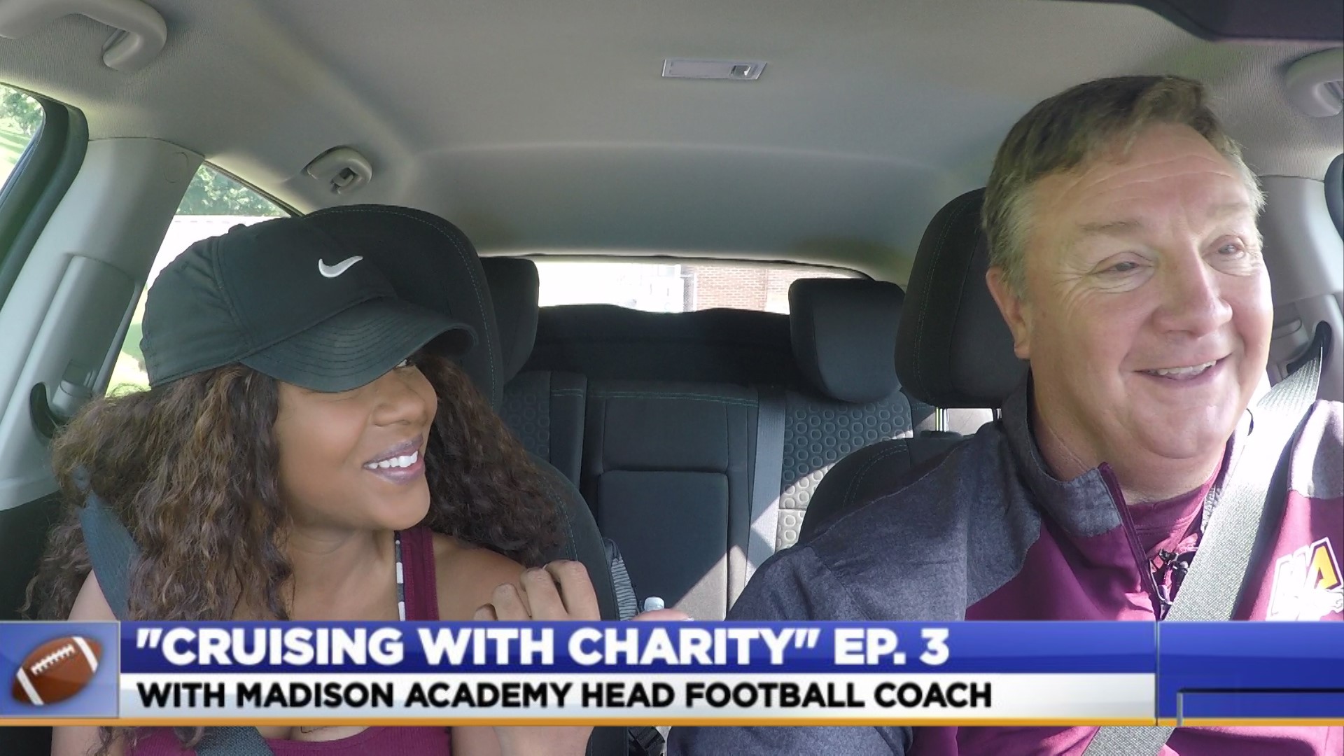 For the third episode of “Cruising with Charity, Charity rode alongside new Madison Academy Head Coach, Bob Godsey.