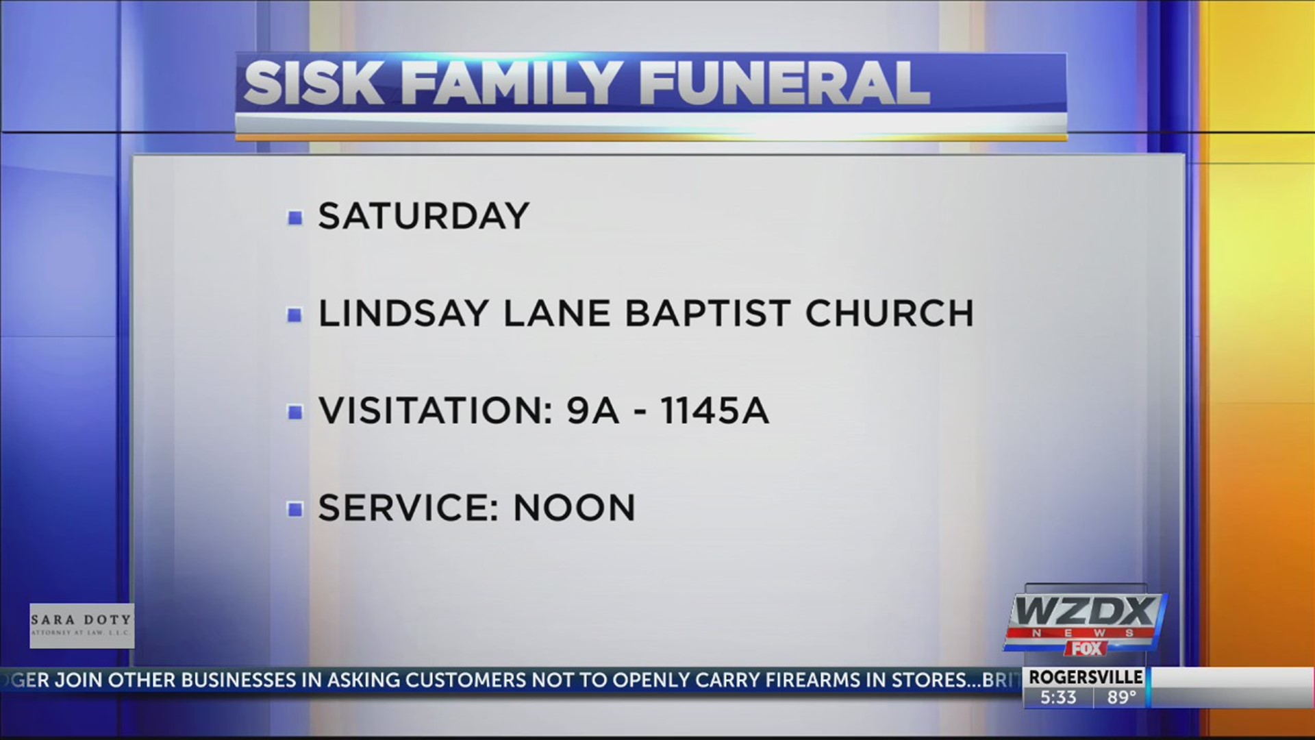 The Sisk family will be laid to rest this Saturday.