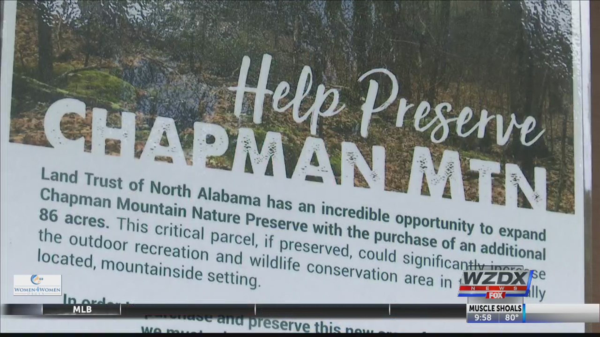 Land Trust of North Alabama recently raised the funds they needed to preserve 86 more acres of land on Chapman Mountain.