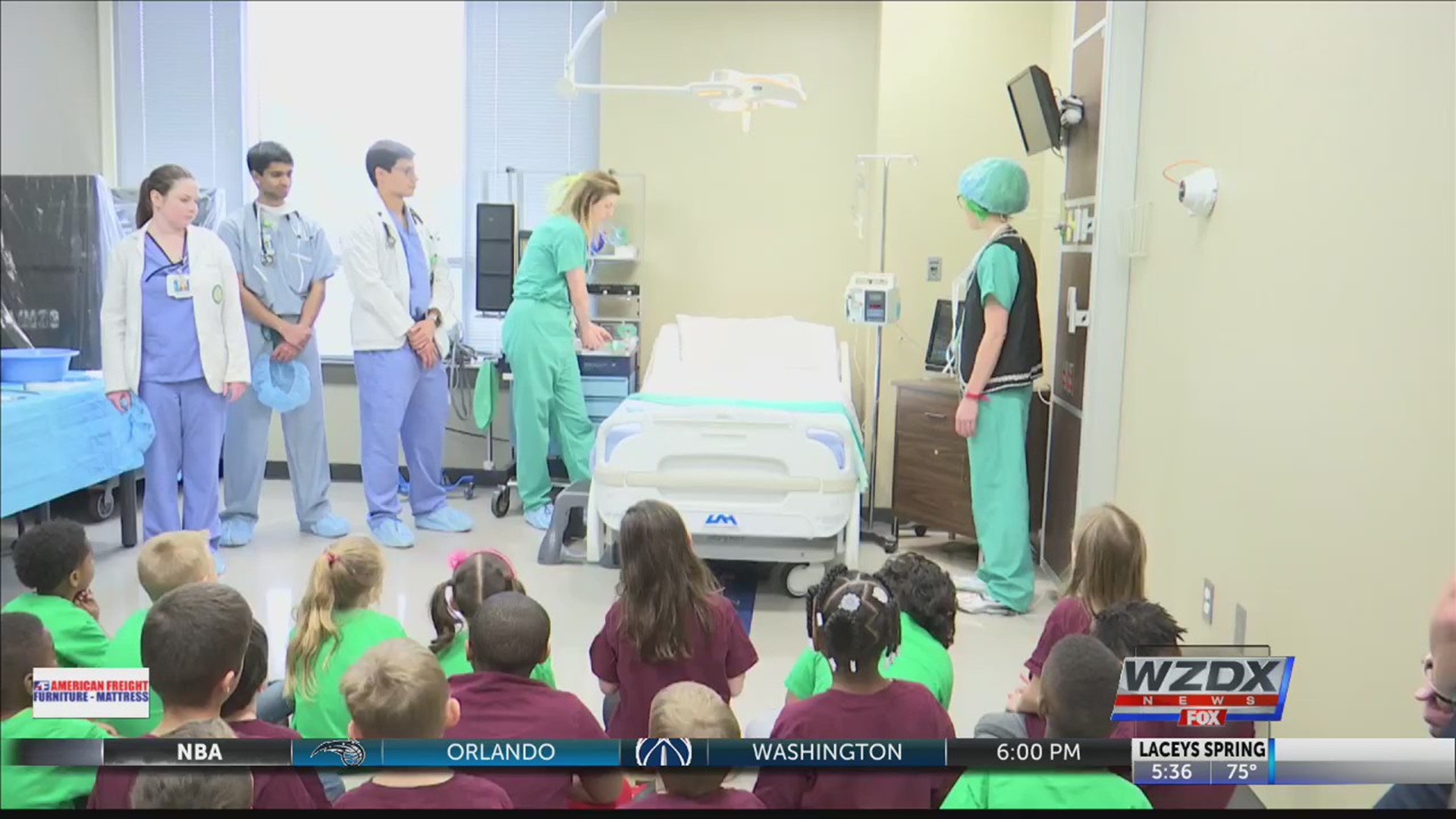 Several thousand first graders get to visit the "Let's Pretend Hospital" to help alleviate their fears.