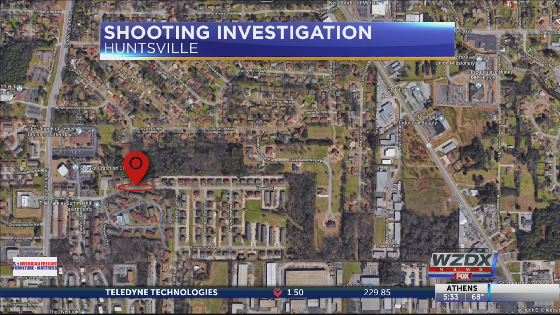 Huntsville Police are investigating a shooting that allegedly happened when a man met up with an ex-girlfriend to get belongings back and was shot in the chest by another man. He is expected to survive.