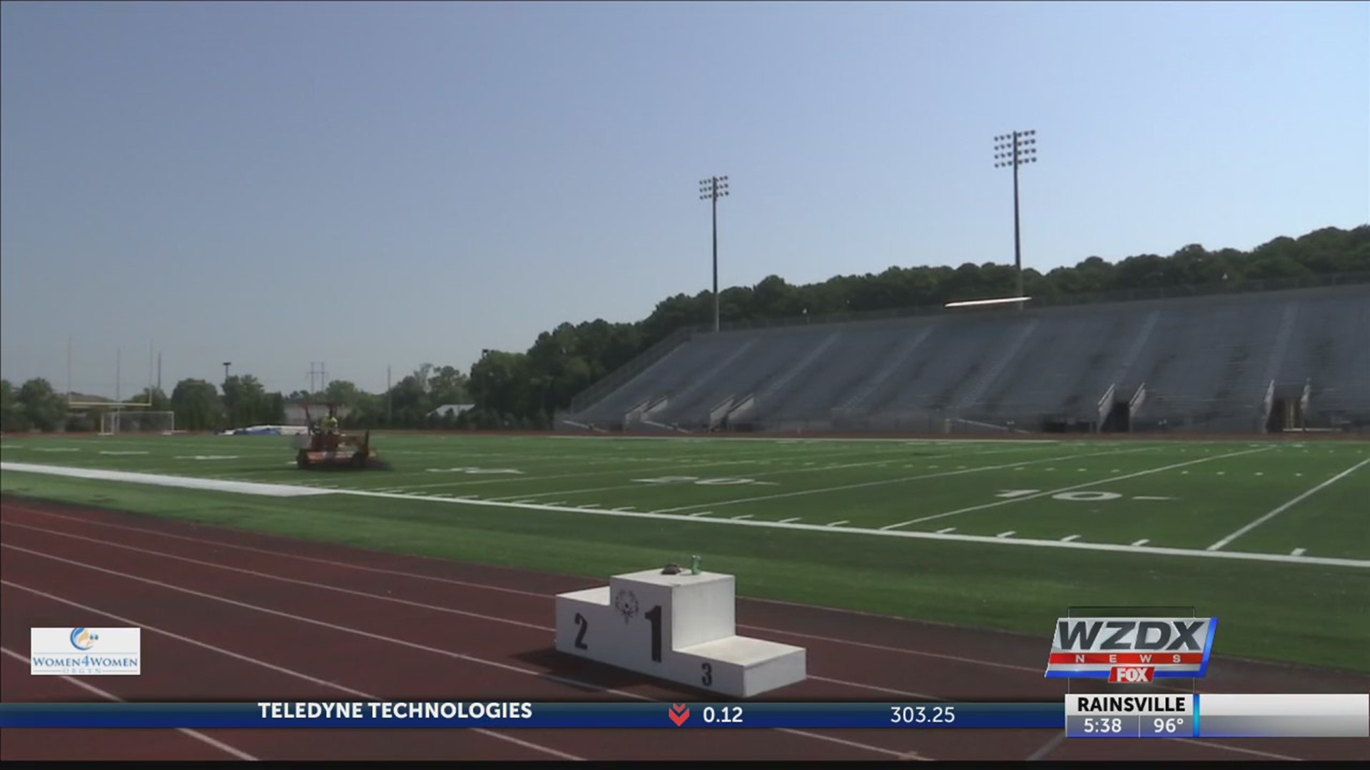 New turf is officially installed at Milton Frank Stadium, just in time for football season!