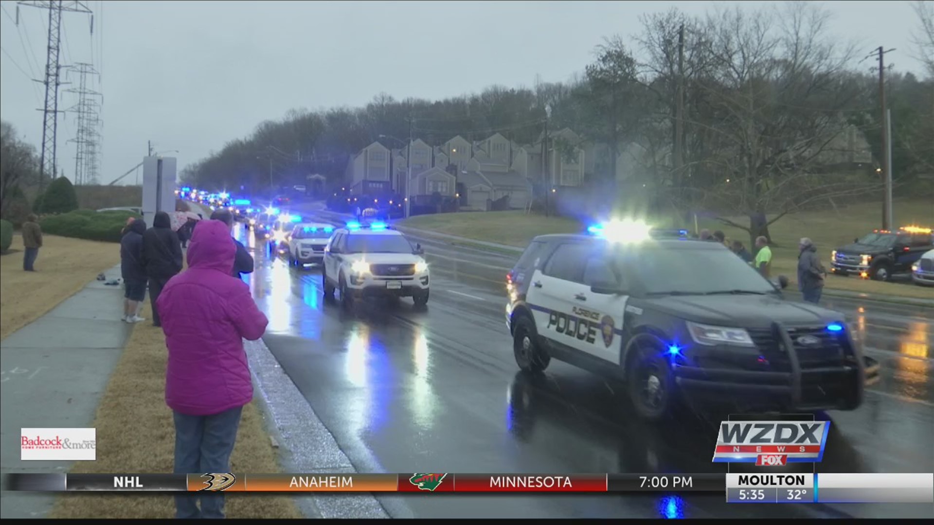 Officer Billy Clardy III was laid to rest today and locals lined the streets to say one last goodbye.