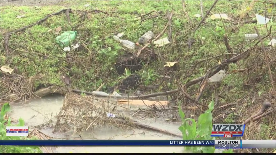 Flooding Washes Litter into Waterways