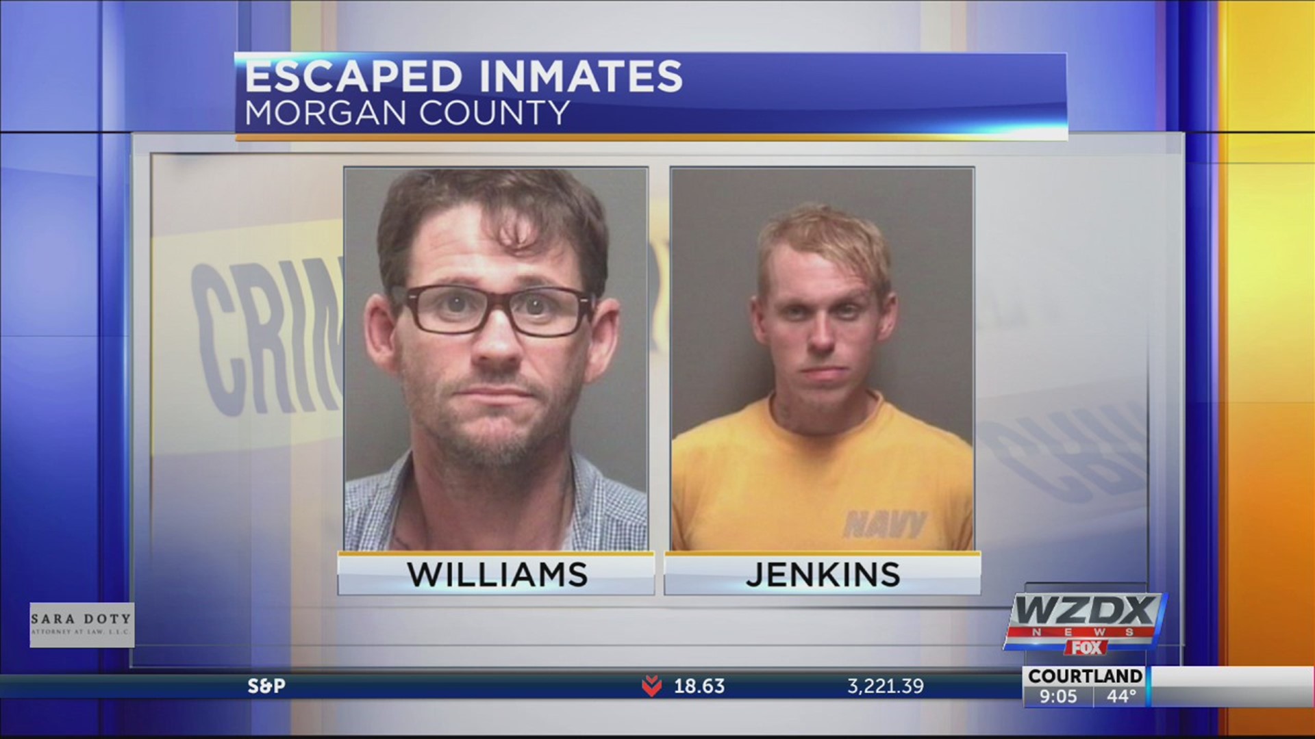 The Morgan County Sheriff's Office are searching for two escaped inmates who were on work release at the Morgan County Environmental Services off of Industrial Drive in Hartselle.