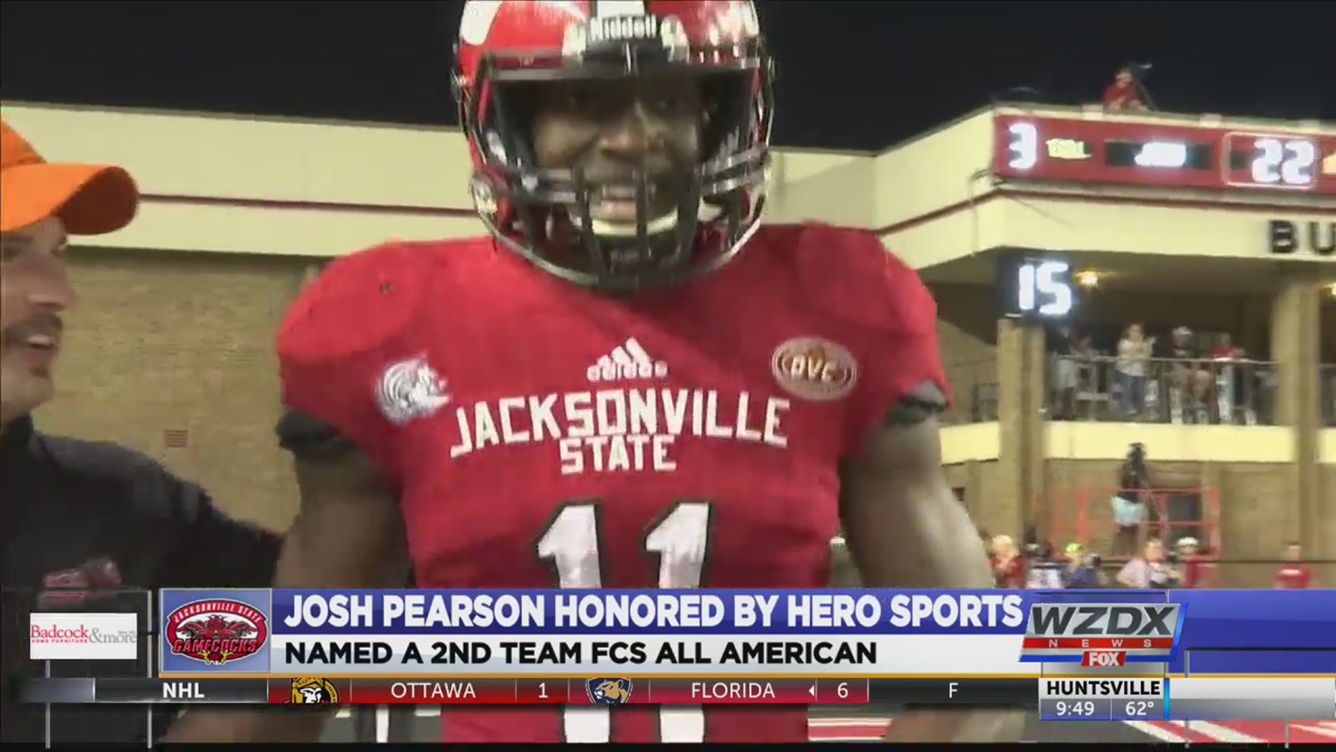 Decatur native Josh Pearson earned All-America honors for the second year in as many seasons on the field in Jacksonville. A senior from Decatur, Ala., also earned his second-straight All-OVC nod in 2019 after a first-team mention a year ago. He wraps up a record-breaking two seasons on the field for JSU with a school-record 30 touchdown catches that rank among the top 10 in OVC history.