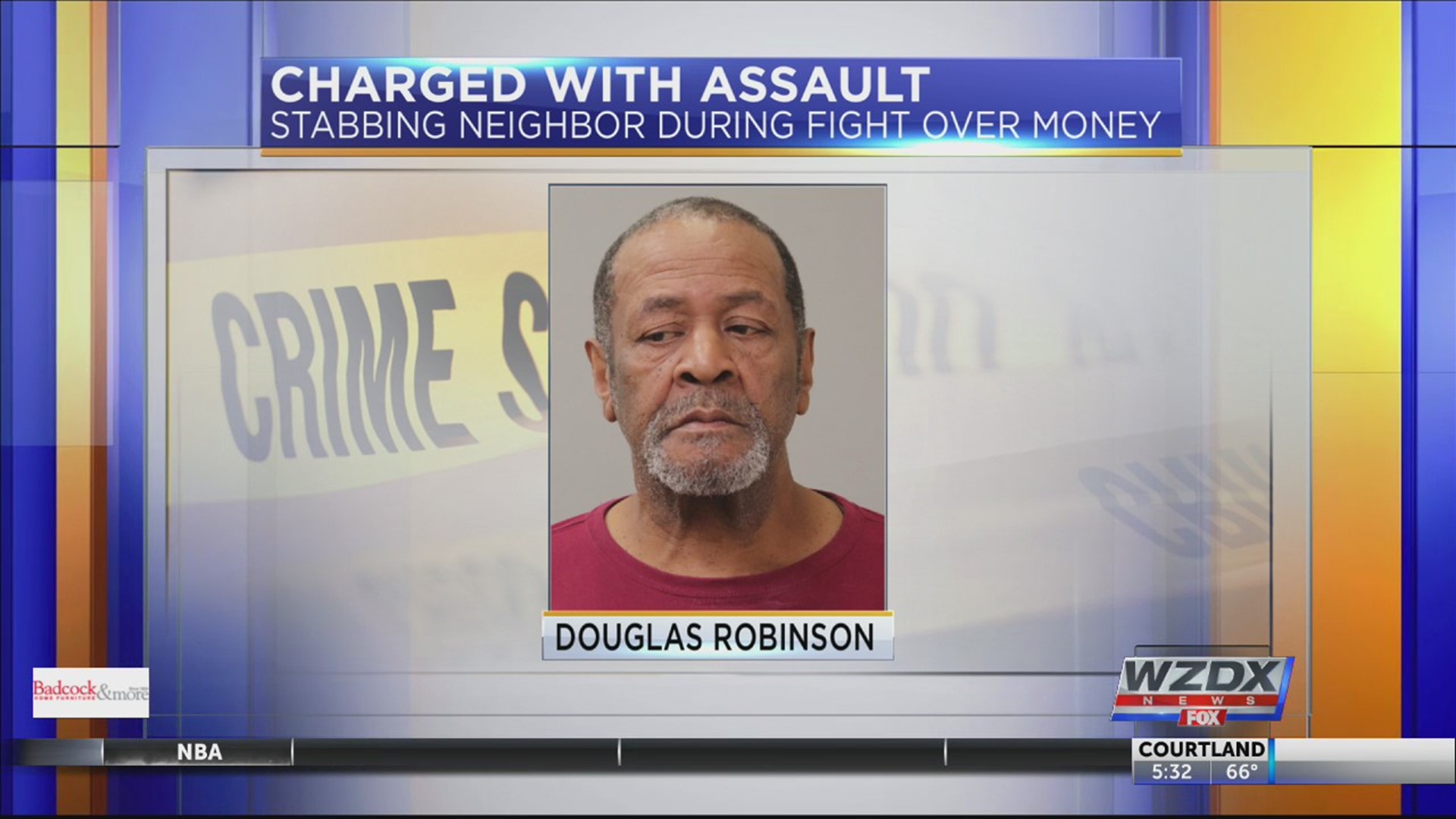 A 66-year-old man is accused of stabbing a neighbor during an argument about money.