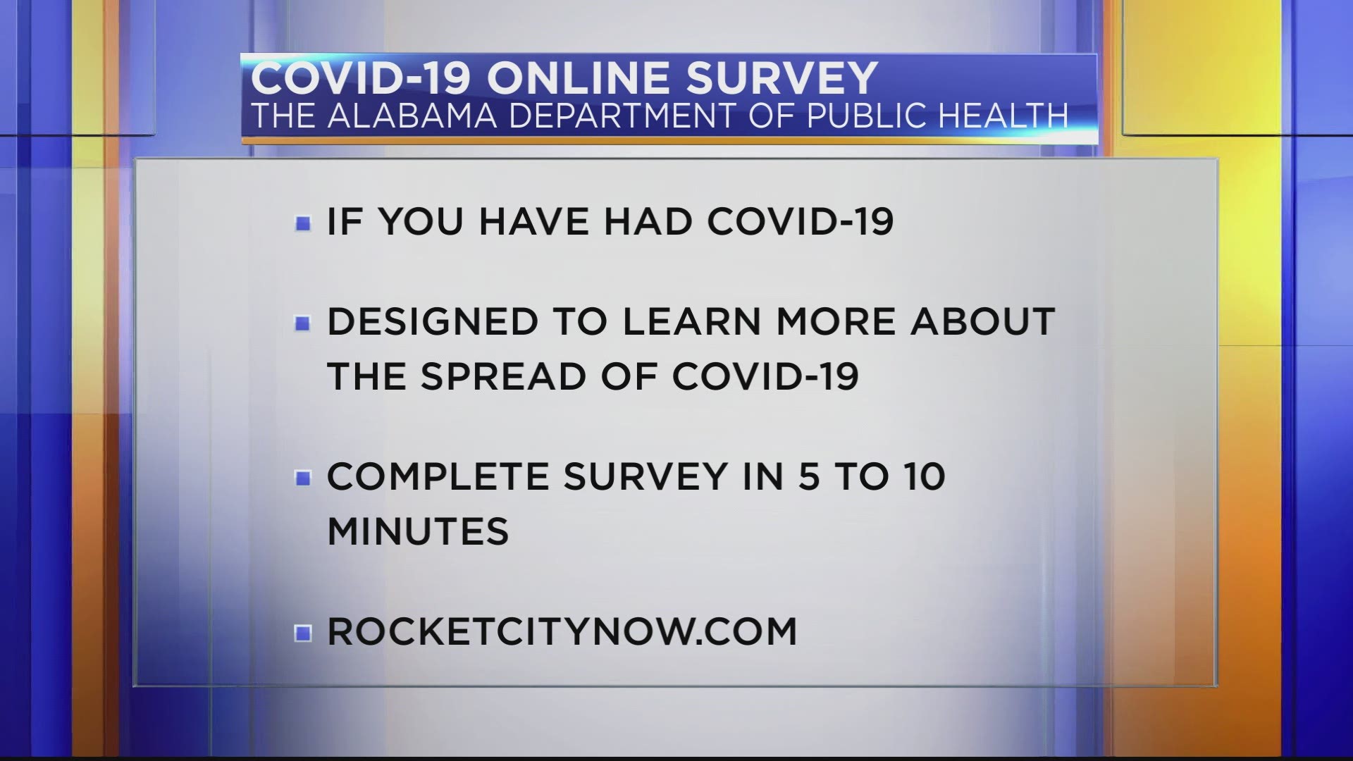 ADPH is asking that Alabamians who have tested positive for COVID-19 at any point take the survey.