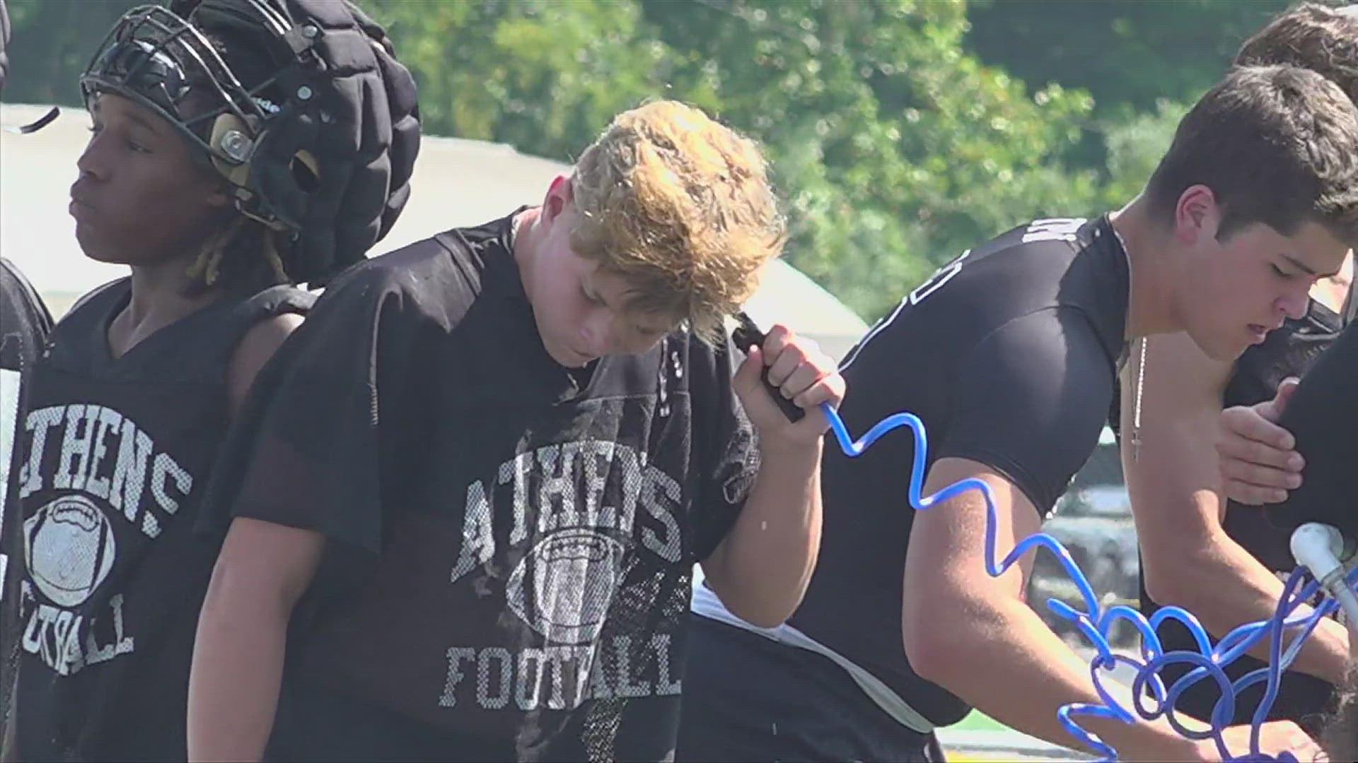 Athens High School coaches are doing their best to keep their players safe and hydrated during extreme heat.