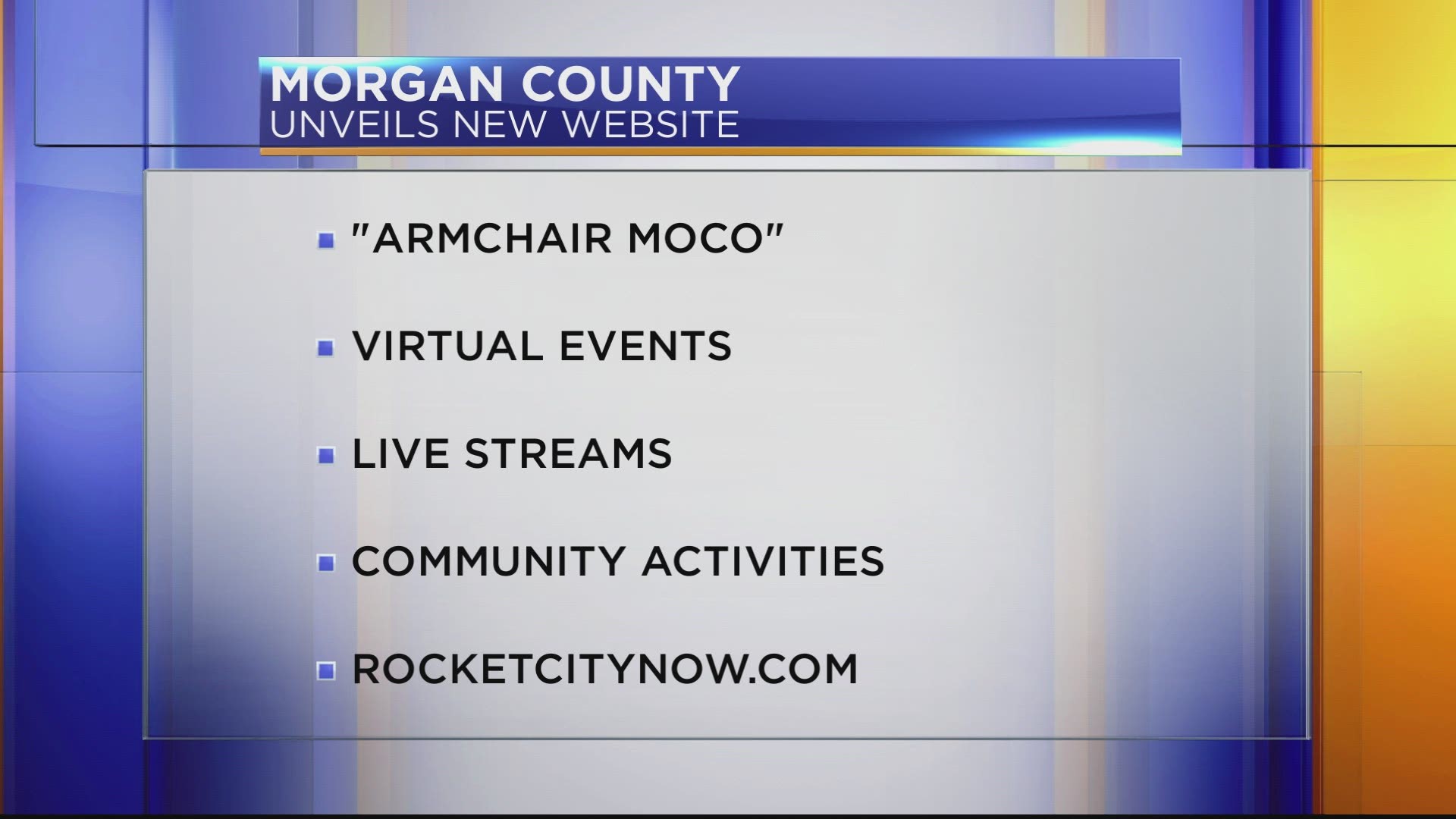 The website is a collection of fun things you can do in Morgan County while social distancing.