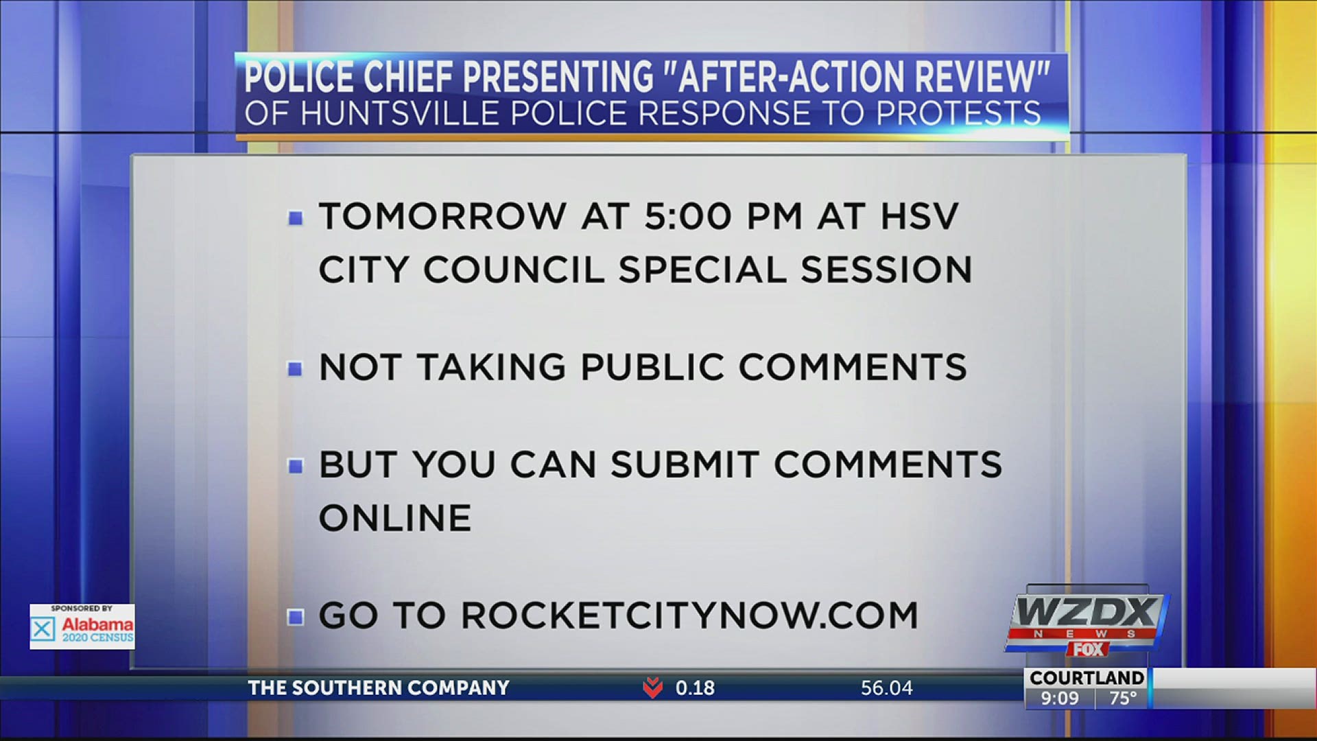 The Huntsville Police Department is listening to public comments about incidents surrounding Huntsville.