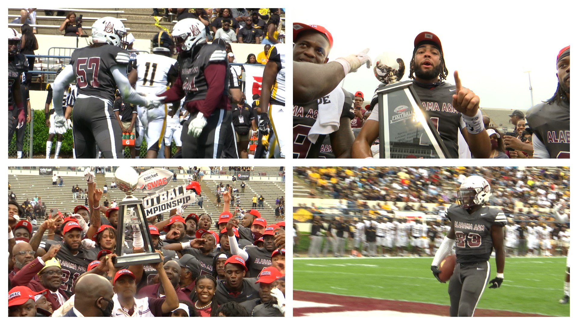 Aqeel Glass threw three touchdown passes, Gary Quarles ran for two TDs, and Alabama A&M beat Arkansas-Pine Bluff 40-33 in the SWAC Championship!